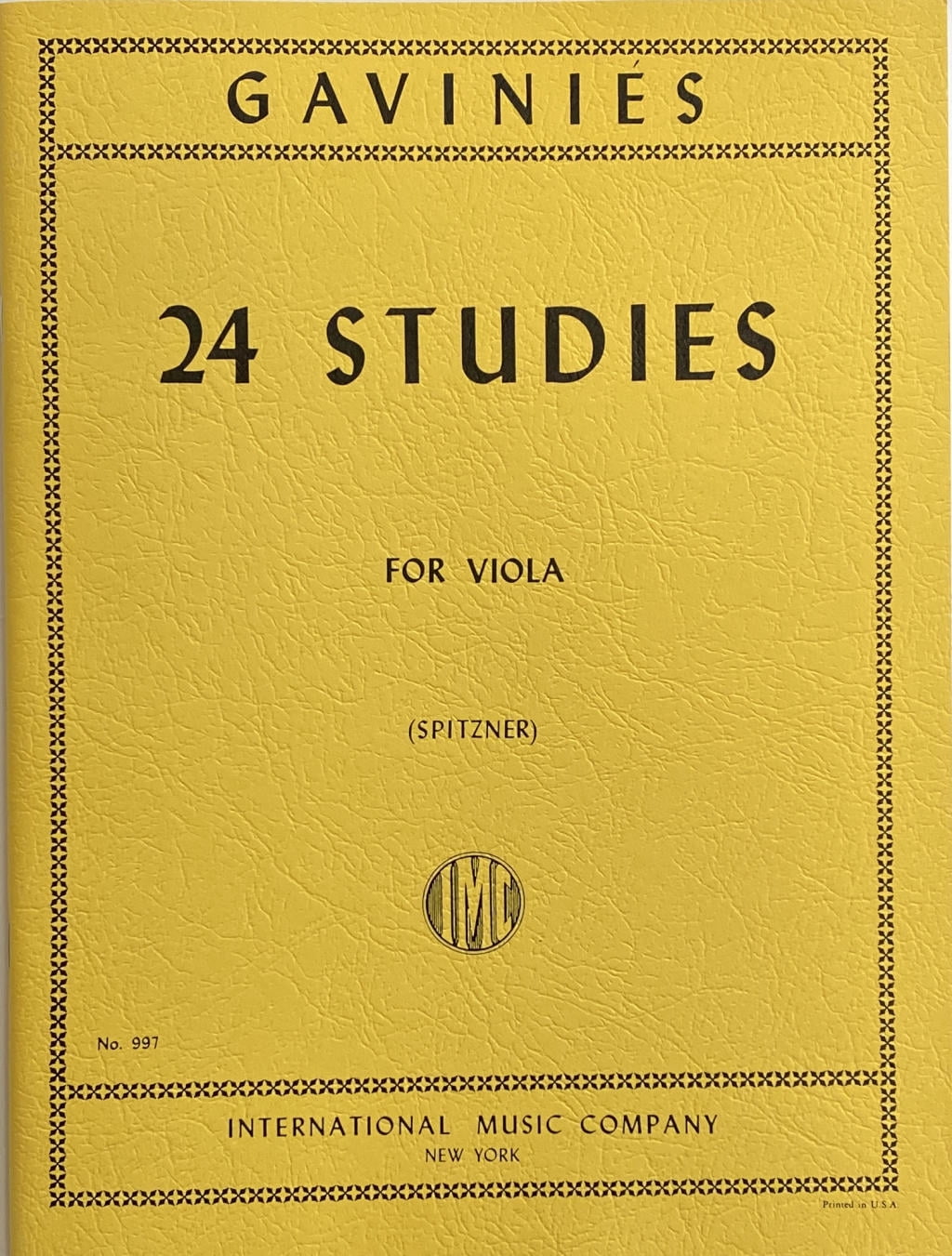 GAVINIES - Estudios (24) para Viola (Spitzner)