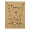 thumbnail image 1 of GAVONO 3pcs 12 Constellation Zodiac Sign Pendant Necklace Clavicle Chain Women Jewelry-3pcs Mix Pisces, 1 of 9