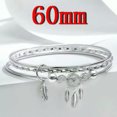 thumbnail image 1 of GAVONO 925 Silver catcher Beads Bracelet Charm Cuff Bangle Women Adjustable Gift-3Layers-60mm, 1 of 9