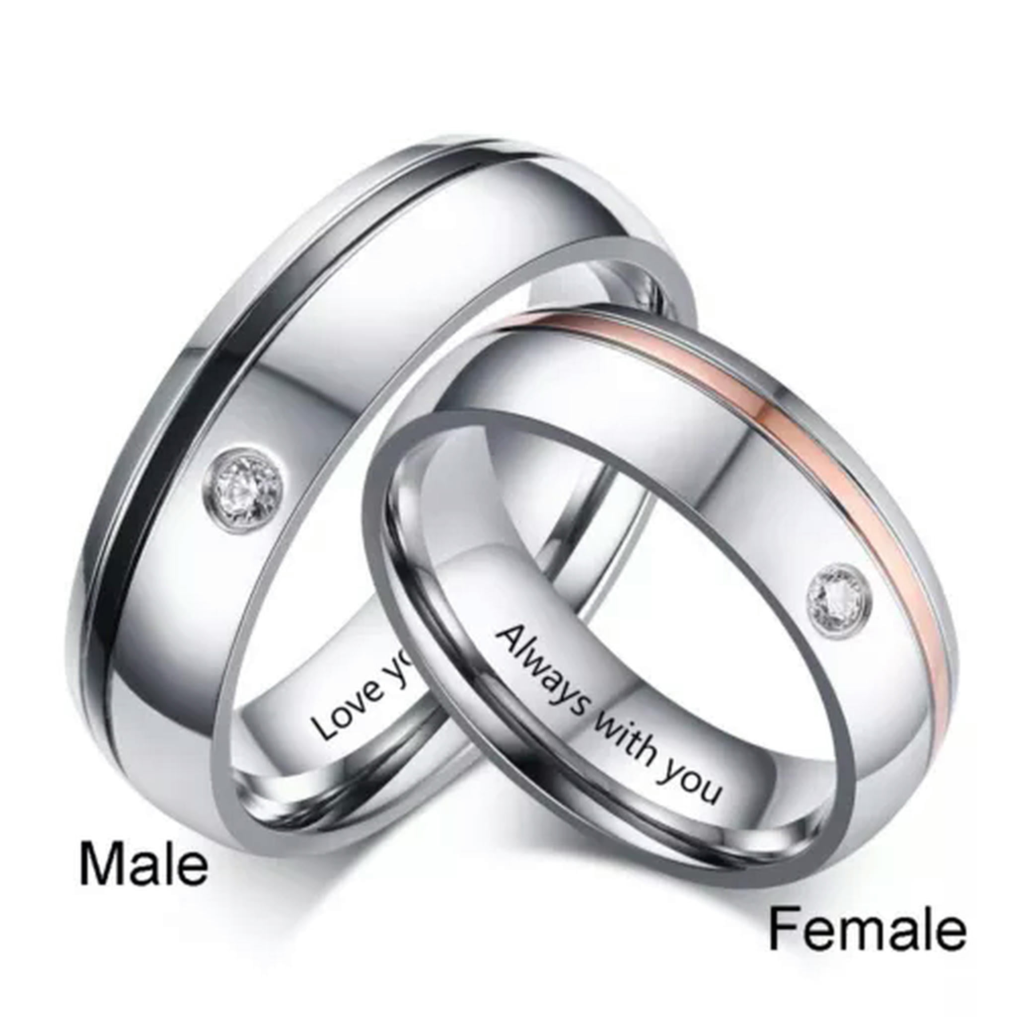 GAVONO Custom Engraving Promise Rings for Couples Matching His and Hers — free download