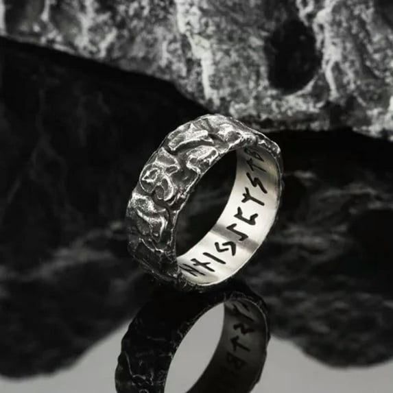 GAVONO Dragon Pattern Ring Stainless Steel Men's Ring Punk Rock Rider ...
