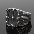 thumbnail image 1 of GAVONO Men's Stainless Steel Gothic Compass Ring Men's 7-13-silver-11, 1 of 8