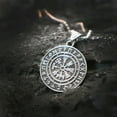 thumbnail image 1 of GAVONO Norse Viking Compass Vegvisir Rune Pendant Necklace Sigil Stainless Steel Gift, 1 of 8