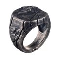 thumbnail image 1 of GAVONO Vintage Men's Silver Crack Pattern Gothic Punk Charm Finger Ring Jewelry Gift -#7, 1 of 7