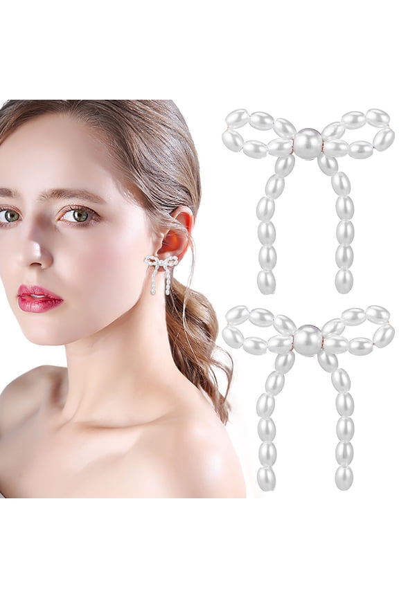 1 Pair Bow Dangle Drop Charm for Women Multi Metal Style
