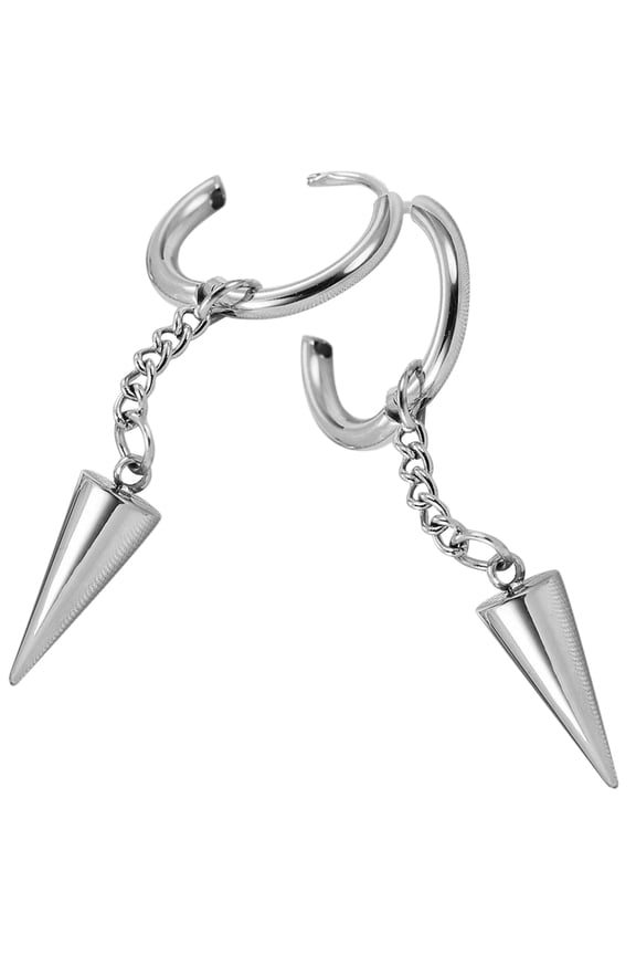 1 Pair Punk Earrings Dangle Titanium Steel for Women Weddings Parties