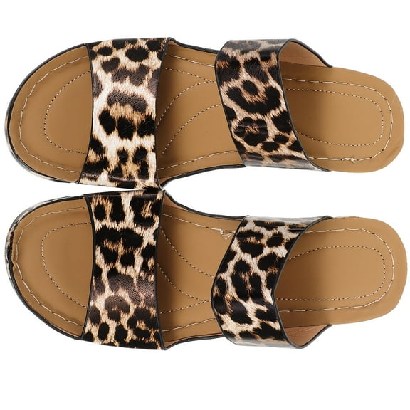 GAXIRE Leopard Print Sandals for Women 1 Pair 9.3x3.3x2.6in