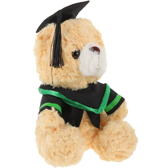 GAXIRE 1 Piece Delicate Stuffed Bear for Graduation in Pink Stripes for Home Decor