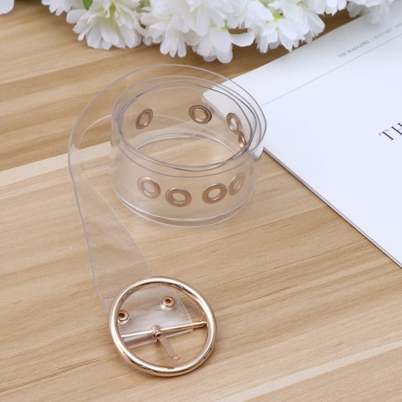 GAXIRE Women's Transparent Wide Waist Belt Stylish Waist Accessory for Fashion and Dress Decoration, 1 Piece