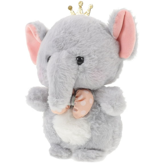 GAXIRE Plush Elephant Stuffed Animal Toy for Kids, Soft Decorative Animal Theme Party , 9.8x7.1x5.5 inches