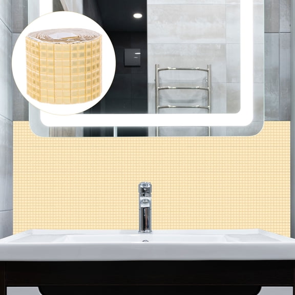 GAXIRE Modern Self-Adhesive Mirror Wall Sticker Roll, Decorative Film for Home, Bathroom, Bedroom Walls, 1 Roll