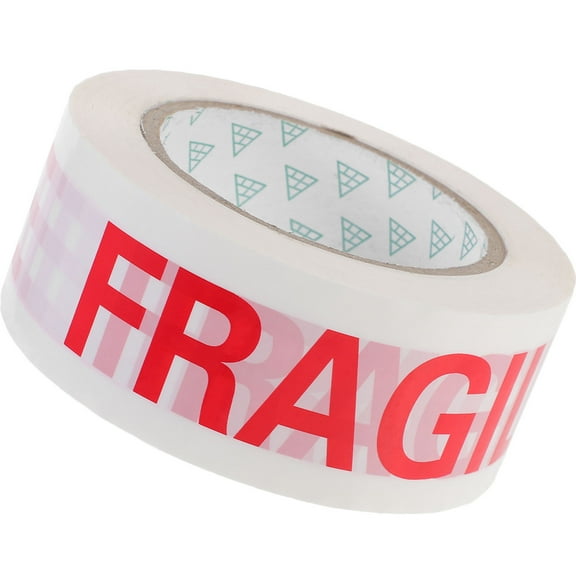 GAXIRE Fragile Warning Tape Roll for Moving, Red Letters Background, Polyethylene Film, 1 Roll