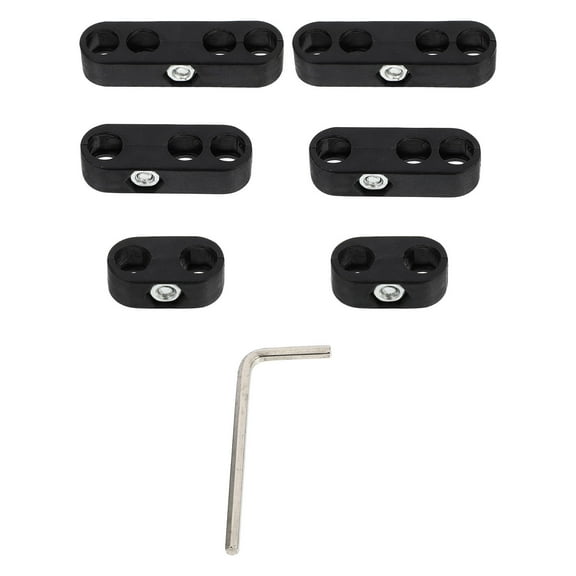 GAXIRE 1 Set Chromes Spark Plug Wire Separators Looms Auto Wire Management Clamp