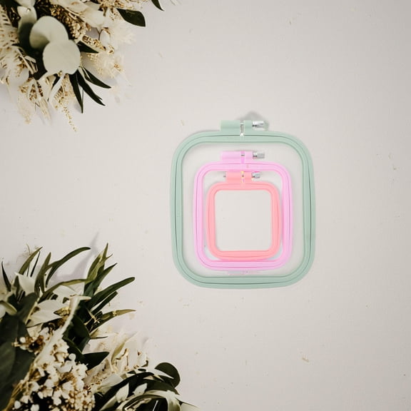GAXIRE Embroidery Frame Set, Multi-Square Shape Sewing Hoop for Home and Experienced Users, Craft Tool