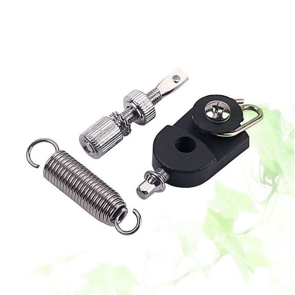 GAXIRE 1 Set Metal Drum Foot Pedal Spring Cam and Tensioner and Springs Percussion Parts for Drum WC100 (Black)