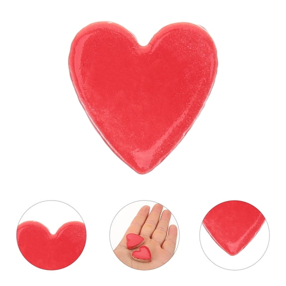 GAXIRE Red Ceramic Mini Heart Tiles for Home Decor, Crafting, Mosaic Art Projects, 1 Set of Decorative Tiles