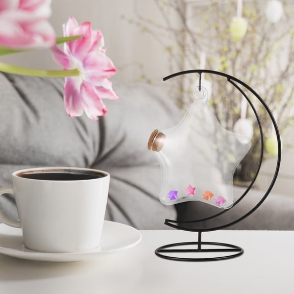 GAXIRE Transparent Glass Landscape Bottle Decorative Piece for Home Decor, Modern Clear Glass Vase