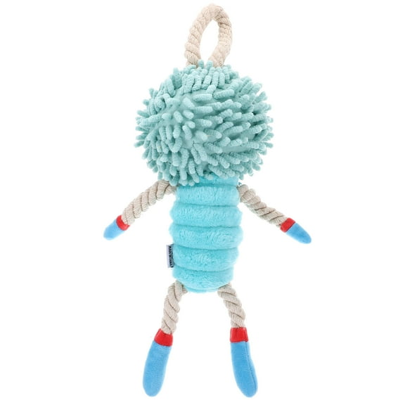 GAXIRE Plush Sky- Bungee Rope Dog Tug Toy with Squeaky Sound for Puppy Training and Interactive Play, 8.7x3.9x14.2in