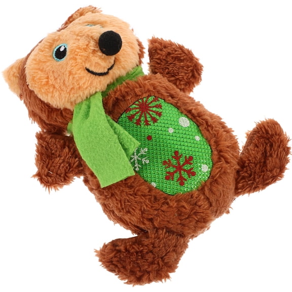 GAXIRE Chewable Plush Dog Toy Squeaky Bear Shaped Multi 1 Set 7.3x5.5x3.1in