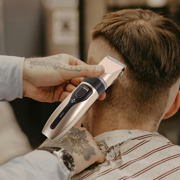 GAXIRE Portable Electric Hair Set Professional Haircut Tools for Home and Salon Use with Accessories, Golden