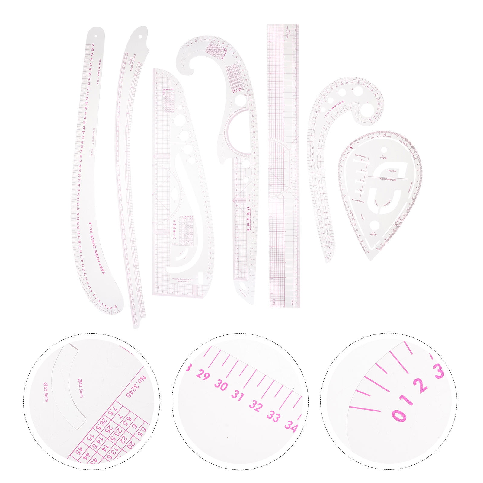 Convenient Ruller GAXIRE 1 Set Quilters Ruler Transparent Plastic Storage Convenience for ...