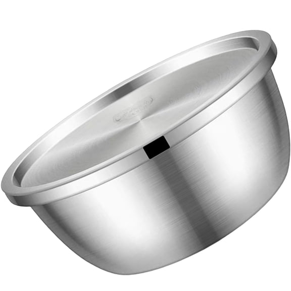 GAXIRE Stainless Steel Round Bowl with Lid, Food Storage Container for Kitchen, Household Kitchenware Set