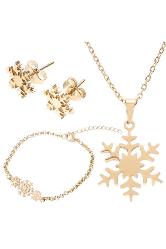 Snowflake Earrings Set for Women, Stylish Daily Wear Jewelry, Lightweight and Elegant Accessories