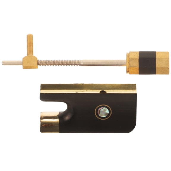 GAXIRE 1 Set Violin Bow Frog Gold Copper Ebony Adjustable Tension For Musicians Practice 4.30X2.00X1.30cm