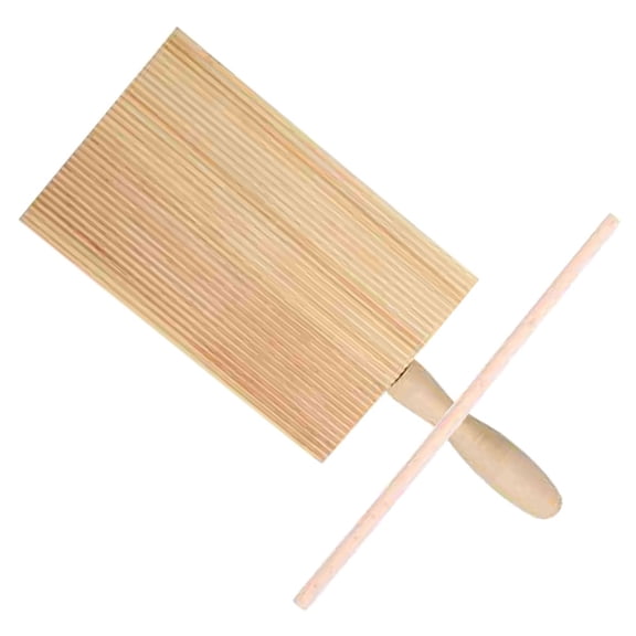 GAXIRE Pasta Maker Kitchen Gnocchi Making Tools Khaki Wood 1 Set