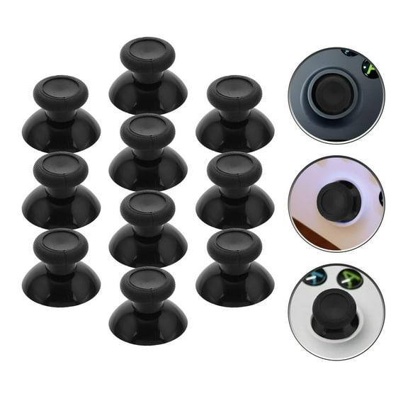 GAXIRE 10 Pcs Joystick Protective Caps Silicone Black Precision Control for Gamers