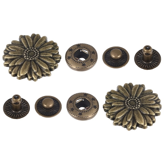 GAXIRE 10 Sets Retro Style Metal Buttons for Clothing with Tight Fastening Function Adults DIY Projects