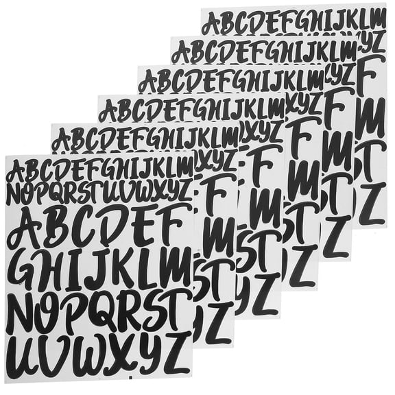 GAXIRE 10 Sheets of Number Letter Stickers PVC for General Users with Simple Design