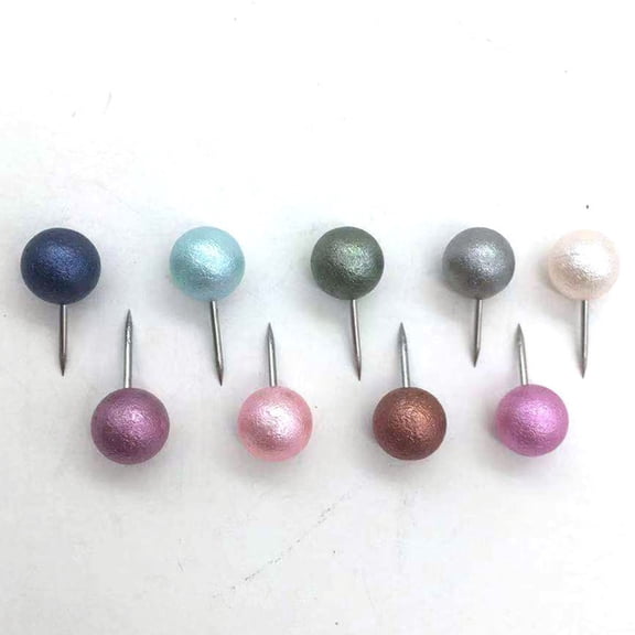 GAXIRE 100Pcs Head Pins Metal Round Ball Head DIY Crafts Bulletin Board Decoration