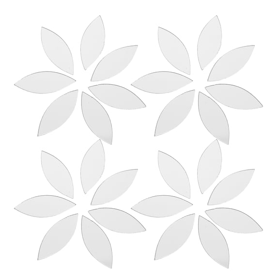 GAXIRE 100Pcs Mini Leaf Shape Glass Mirror Tiles for Crafts, Wall Decor, Art Projects, Home and Office Decoration