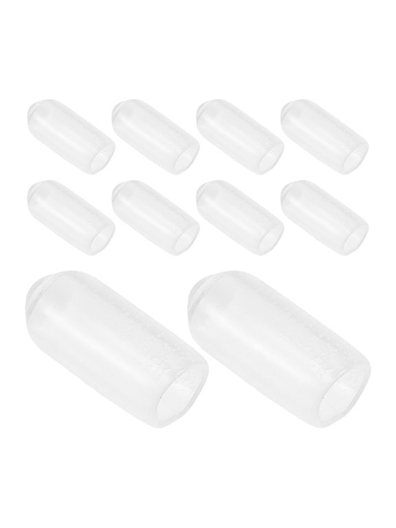 Plastic Hairband Tips Transparent PVC for Headbands and Hoops 100Pcs