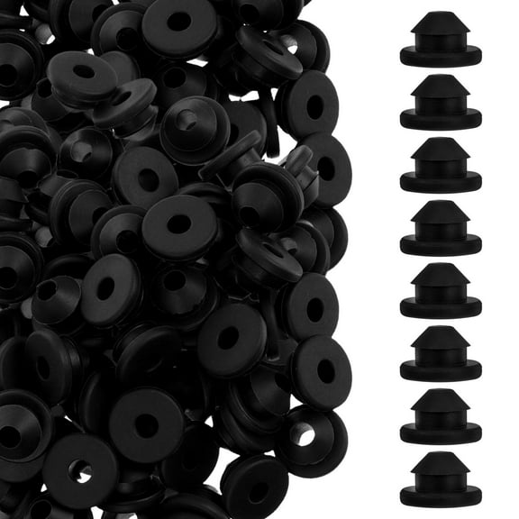 GAXIRE 100pcs Black Rubber Cable Covers for Wire Floor , Wire Management for Home and Office Use