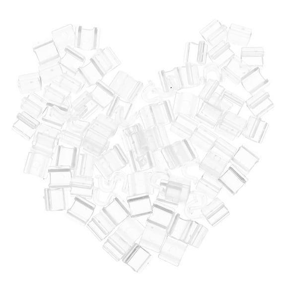 GAXIRE 100pcs Transparent Plastic Hair Tie Buckles Hair Bands for Women Hair Accessories for Stage