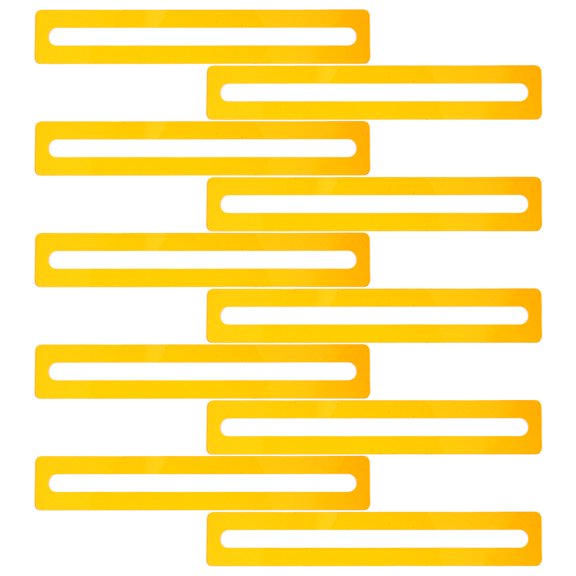 GAXIRE 10Pcs Acrylic Reading Guide Strip Orange Flexible Translucent Bookmark for Text Tracking