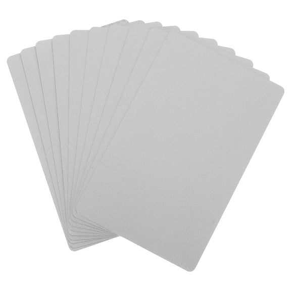 GAXIRE Aluminum Business Cards Metal Business Card Blanks Silver 10Pcs