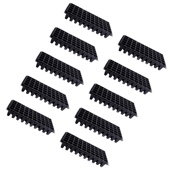 GAXIRE 10Pcs Black Plastic Germination Starter Tray for Tomatoes Cucumbers Beans