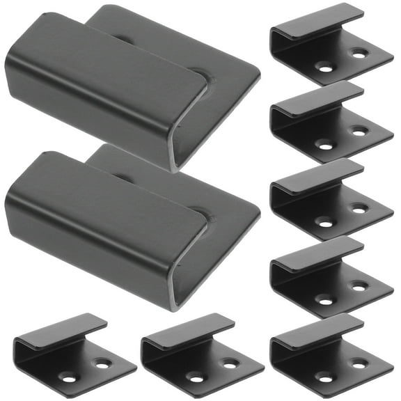 GAXIRE 10Pcs Rustproof Stainless Steel Plate Hangers Wall Mounting Brackets Black