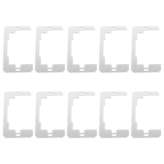 GAXIRE 10Pcs Electrical Outlet Gaskets Silver Metal Wall Plate Spacers for Outlet Device Stability