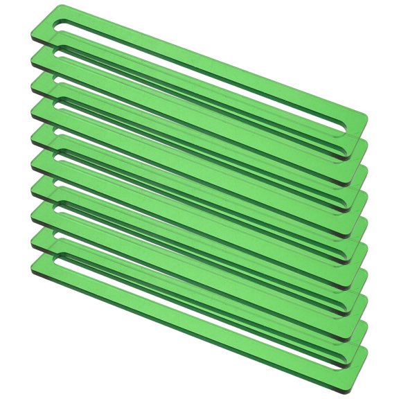 GAXIRE 10Pcs Green Acrylic Reading Aid Strips Lightweight Reusable for Study Desk Use