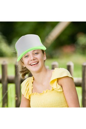 10Pcs Green Blank Trucker Hats Mesh Back Snap Button Adjustable Sublimation Caps