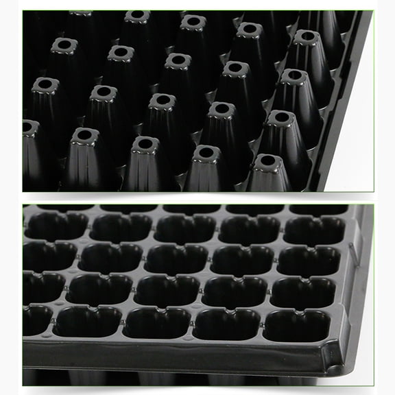 GAXIRE 10Pcs Grower for Planting Black Plastic Tray with 128 Cells for Easy Root Development