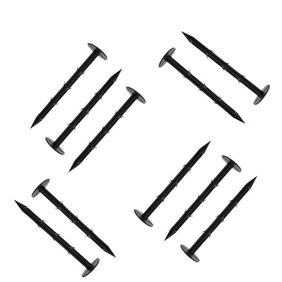 GAXIRE 10Pcs Heavy Duty Garden Anchor Stakes Plastic Ground Pegs for Secure Outdoor Use Black