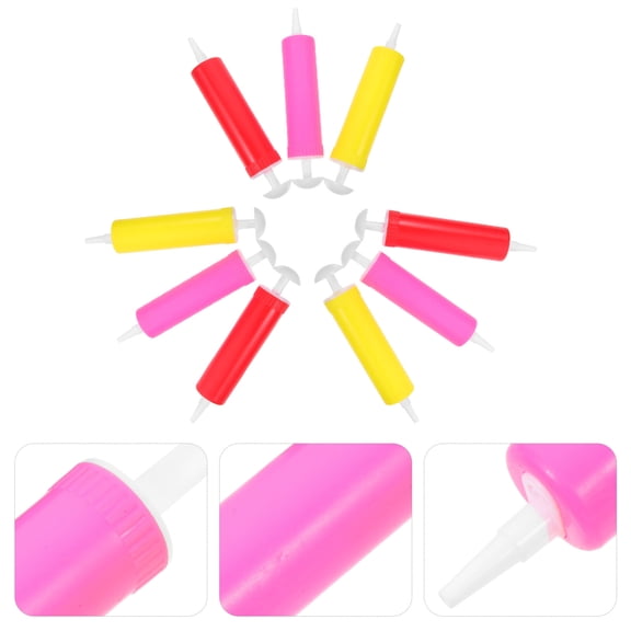 GAXIRE Manual Balloon Hand Pump Assorted Colors 10 Decorations and Balloon Inflation