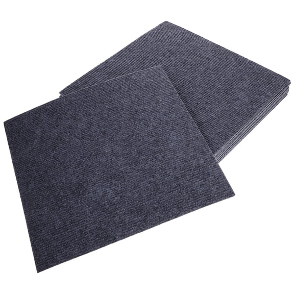 GAXIRE 10Pcs Padded Floor Tiles Dark Grey Square Carpet Tiles Home Use Non Slip Mat