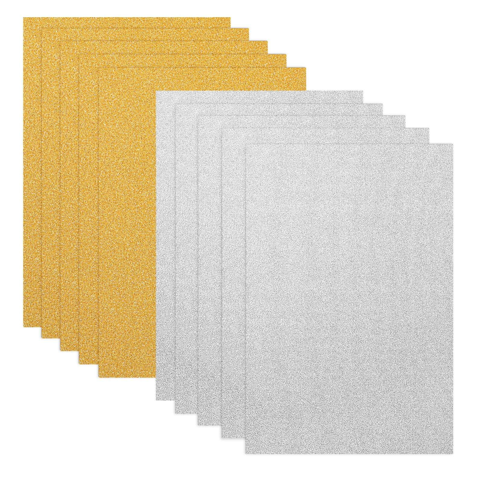 GAXIRE 10Pcs Sparkly Cardstock Paper Gold Silver Rectangle For Diy ...