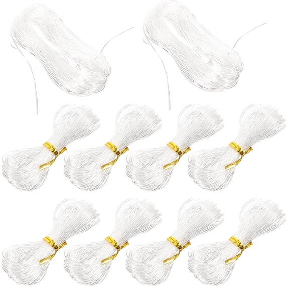 GAXIRE 10Pcs Stretchy White Jewelry String Elastic Thread for Bracelet Making Handmade Crafts